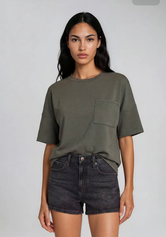 Olive Short Sleeve Pocket Tee