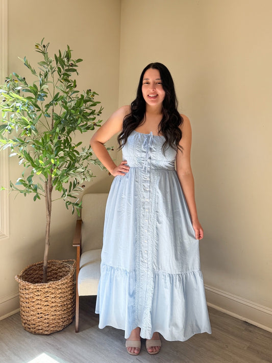 Sky Bloom Maxi Dress