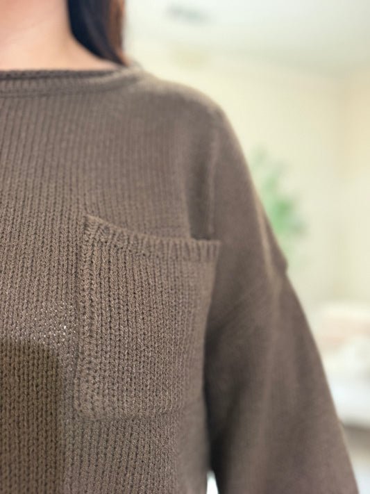 Roll Neck Pocket Sweater