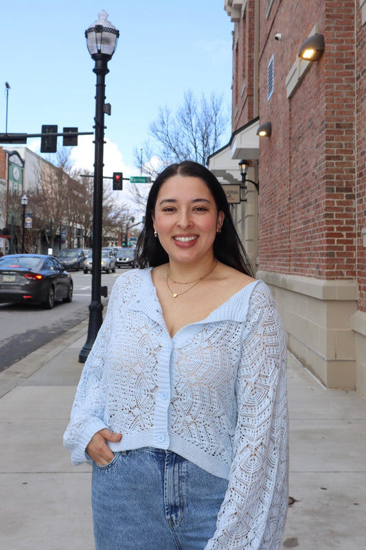 Blue Skies Crochet Cardigan