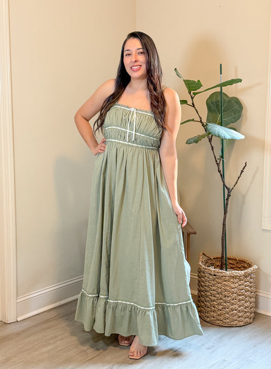 Olive Lace Maxi