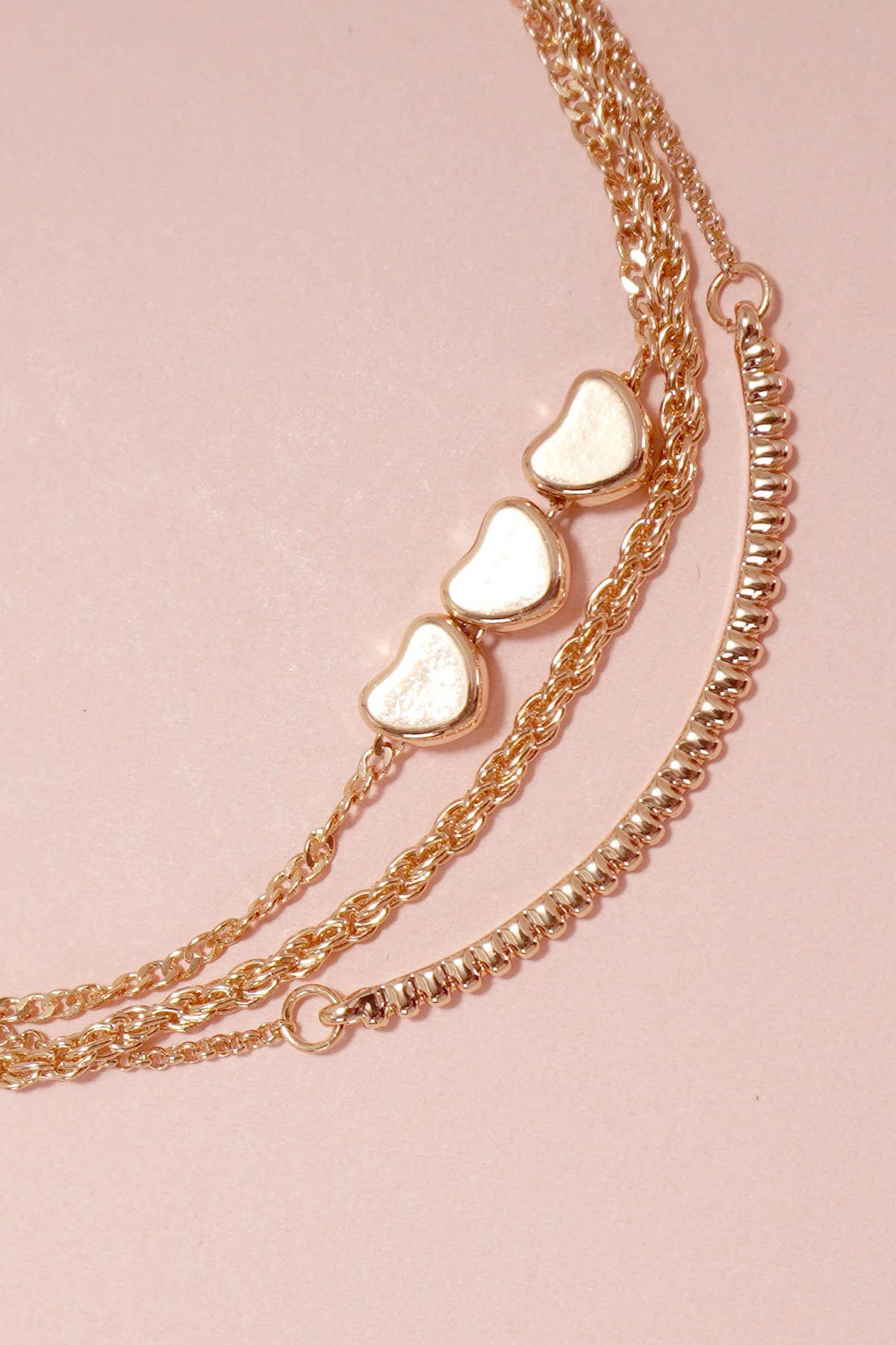 Multi-Layer Mini Heart Bar Bracelet