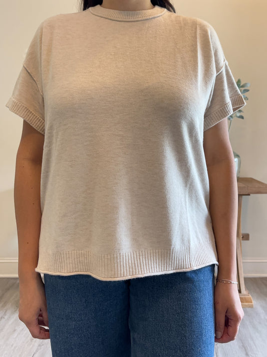 Classic Knit Tee in Oatmeal