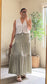 Olive Tiered Maxi Skirt