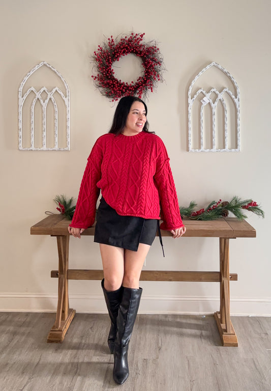 Oversized Cable Knit Sweater