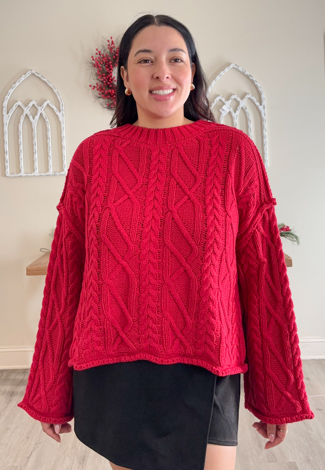 Oversized Cable Knit Sweater