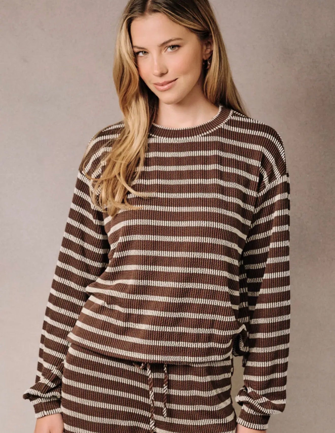 Striped Ribbed Set