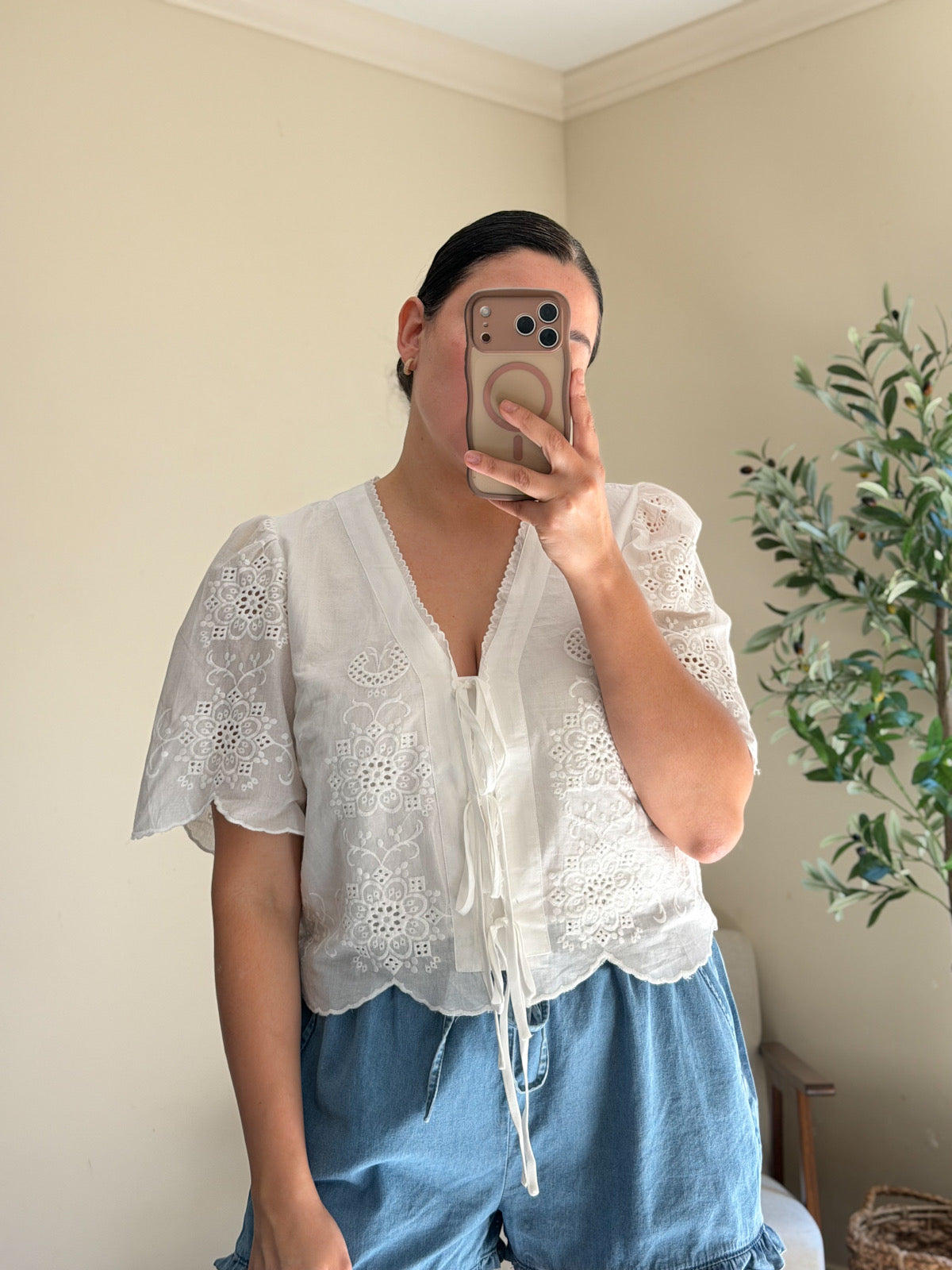 Meadow Lace Tie Top