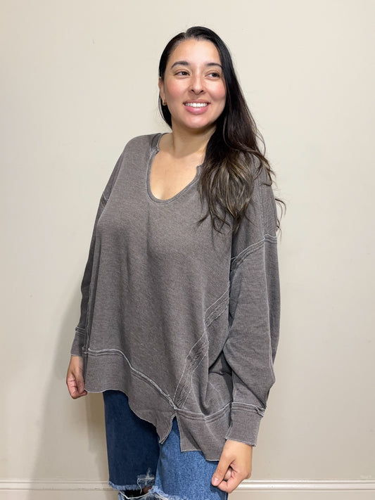 The Blair Waffle Knit Top