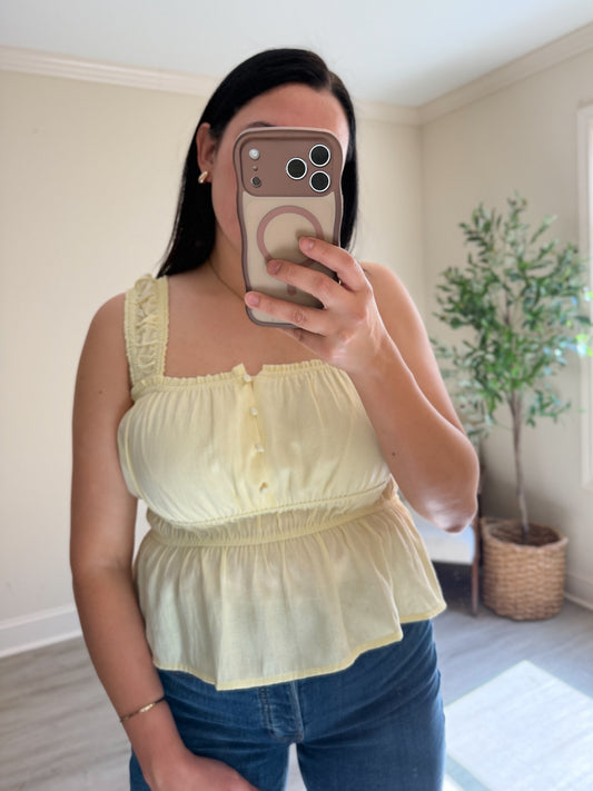 Soft Bloom Peplum Top