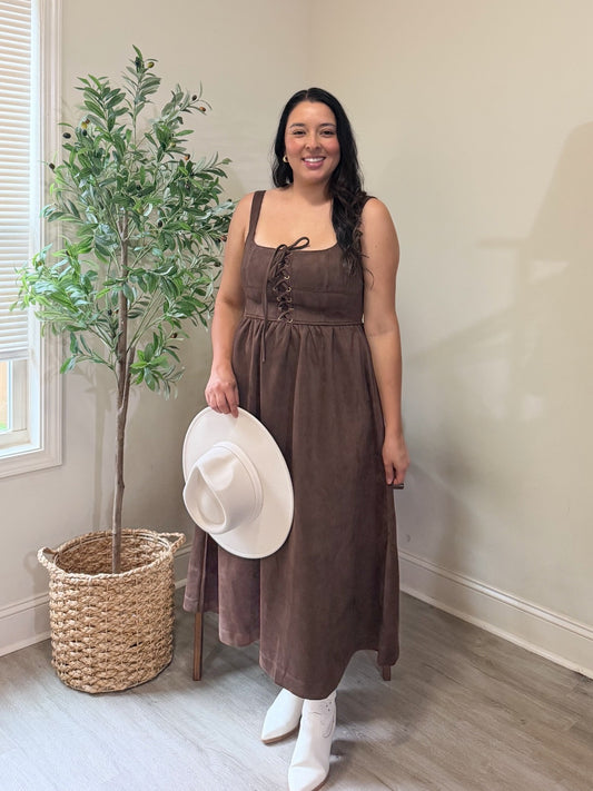Suede Midi Dress