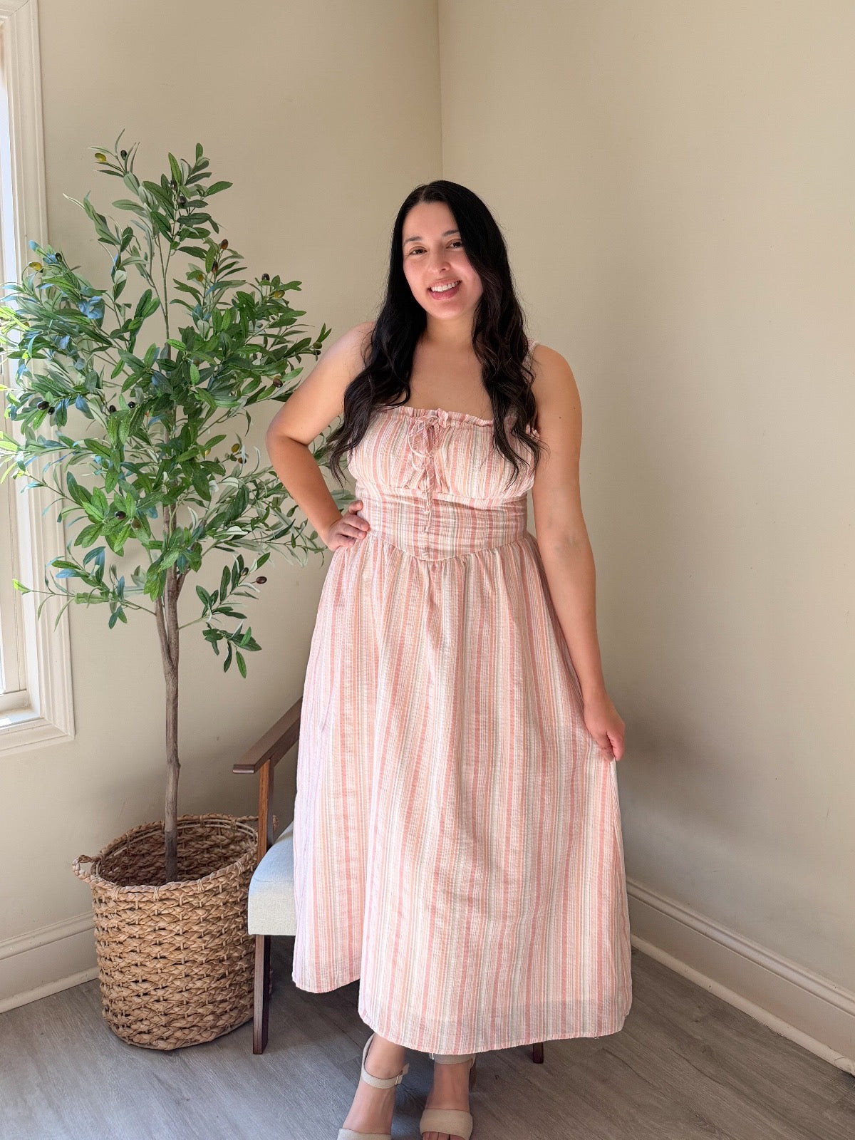 Sunset Blush Midi Dress