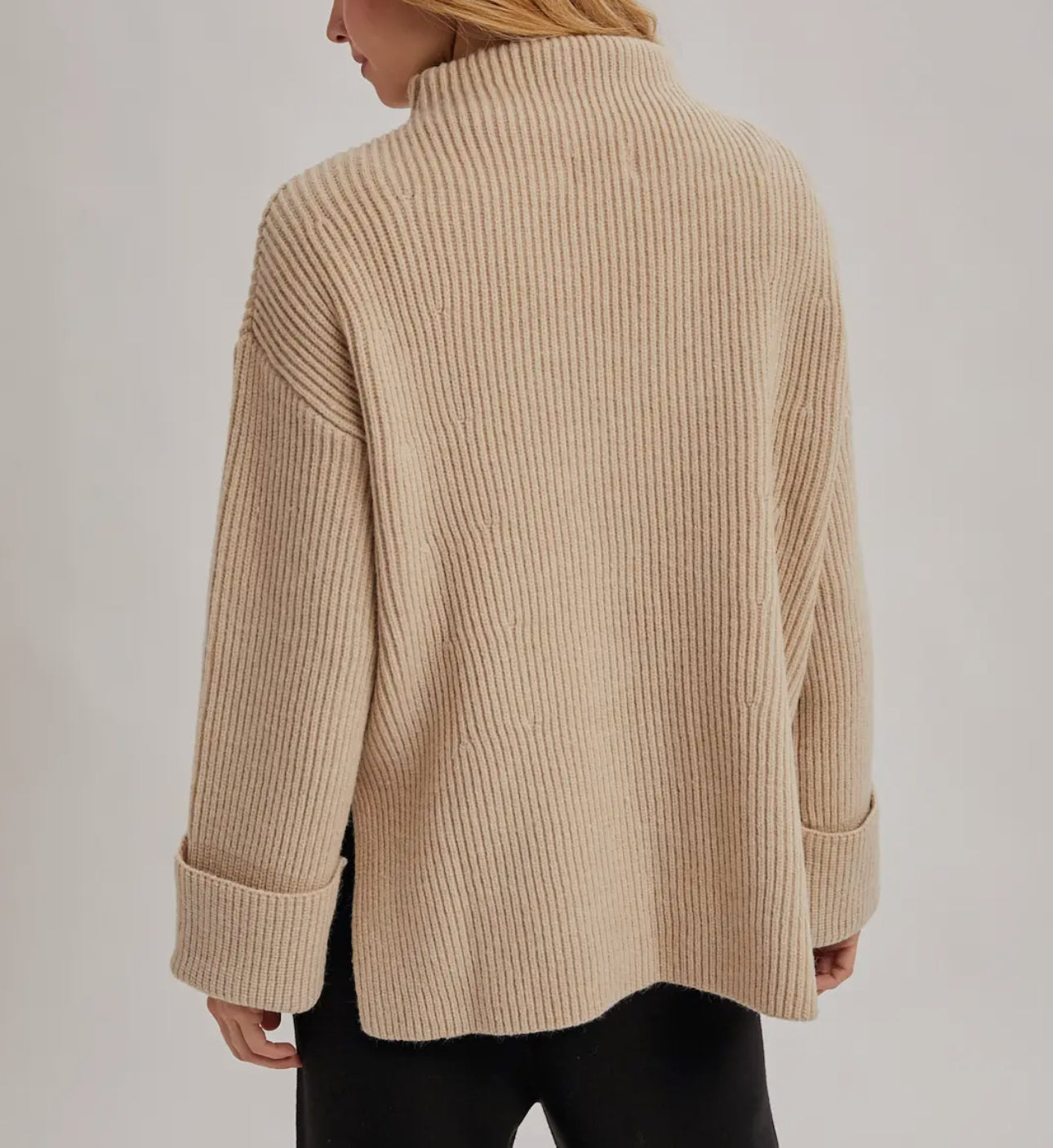 Cozy Ribbed Mock Neck Sweater