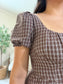Plaid Tiered Midi Dress