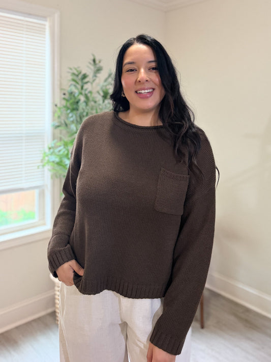 Roll Neck Pocket Sweater