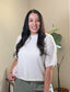 Cream Boxy Knit Top