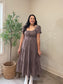 Plaid Tiered Midi Dress