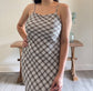 Soft Plaid Slip Maxi Dress