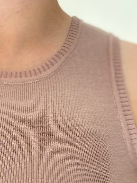 Cropped Tank Knit Top