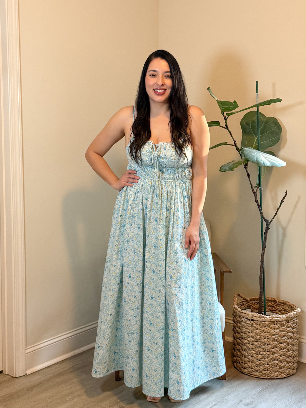 Blue Floral Maxi