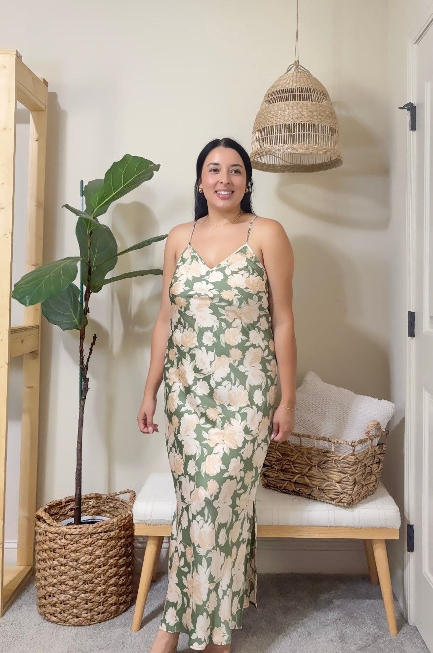 Sweetheart Neck Floral Maxi Dress