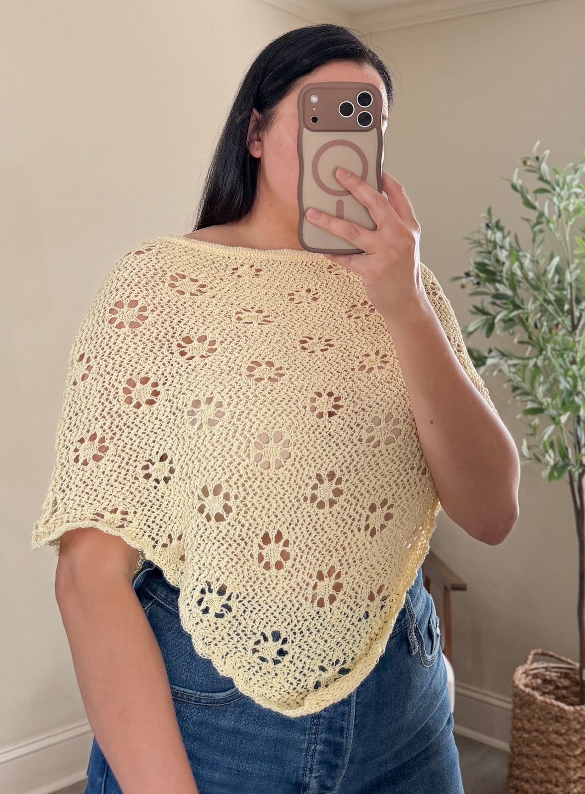Daisy Meadow Crochet Poncho