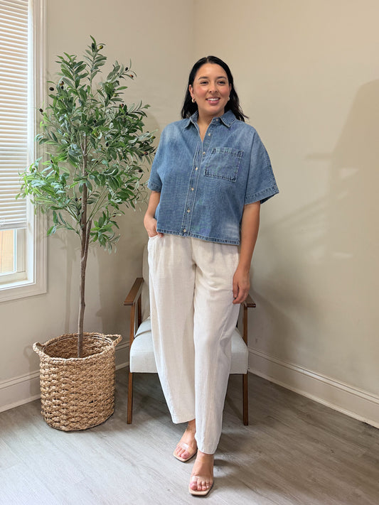 Denim Boxy Shirt