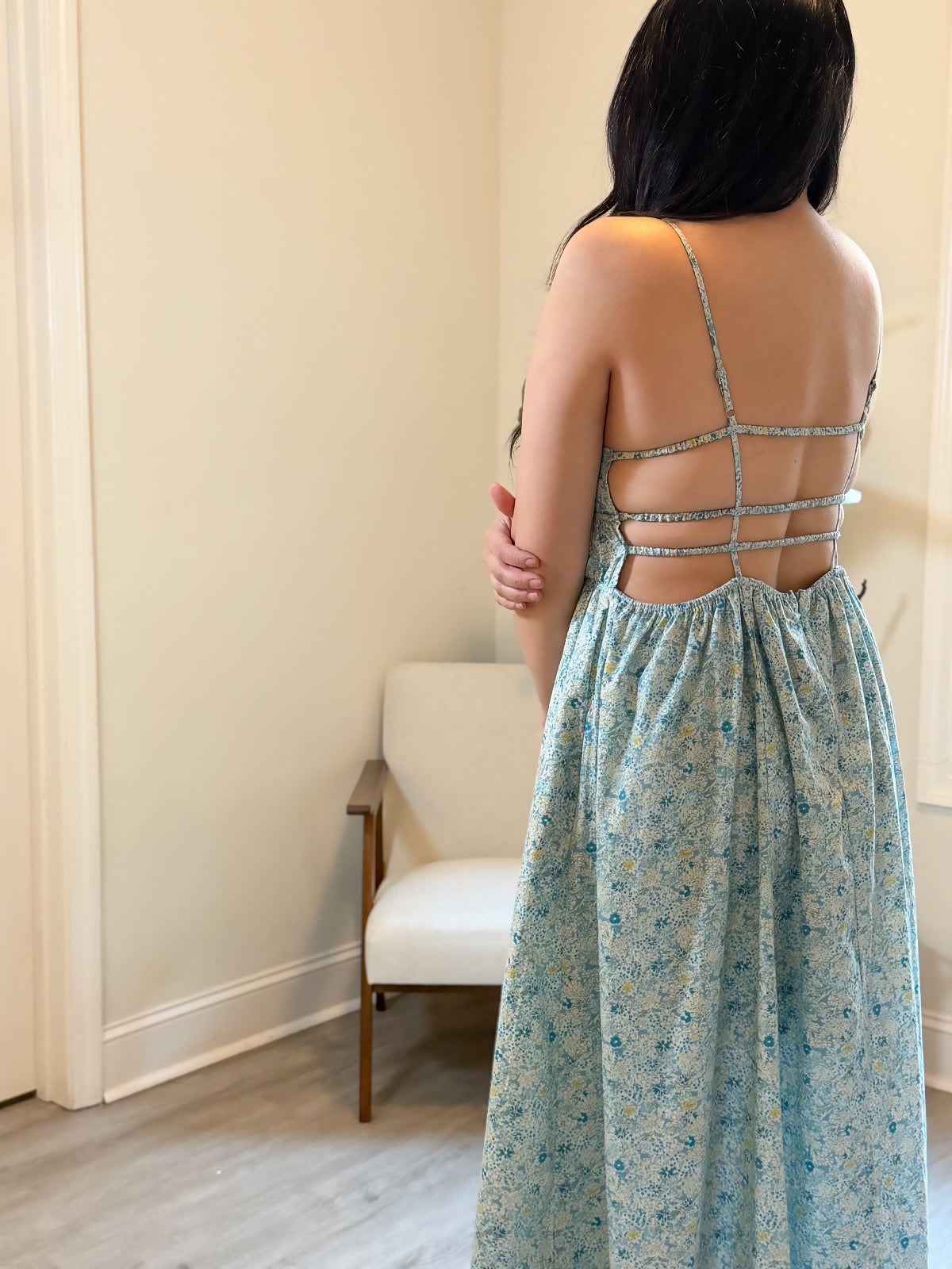 Blue Floral Maxi