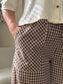 Plaid Wide Leg Pants