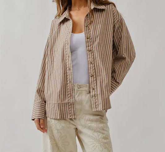 Sahara Stripe Button-Up