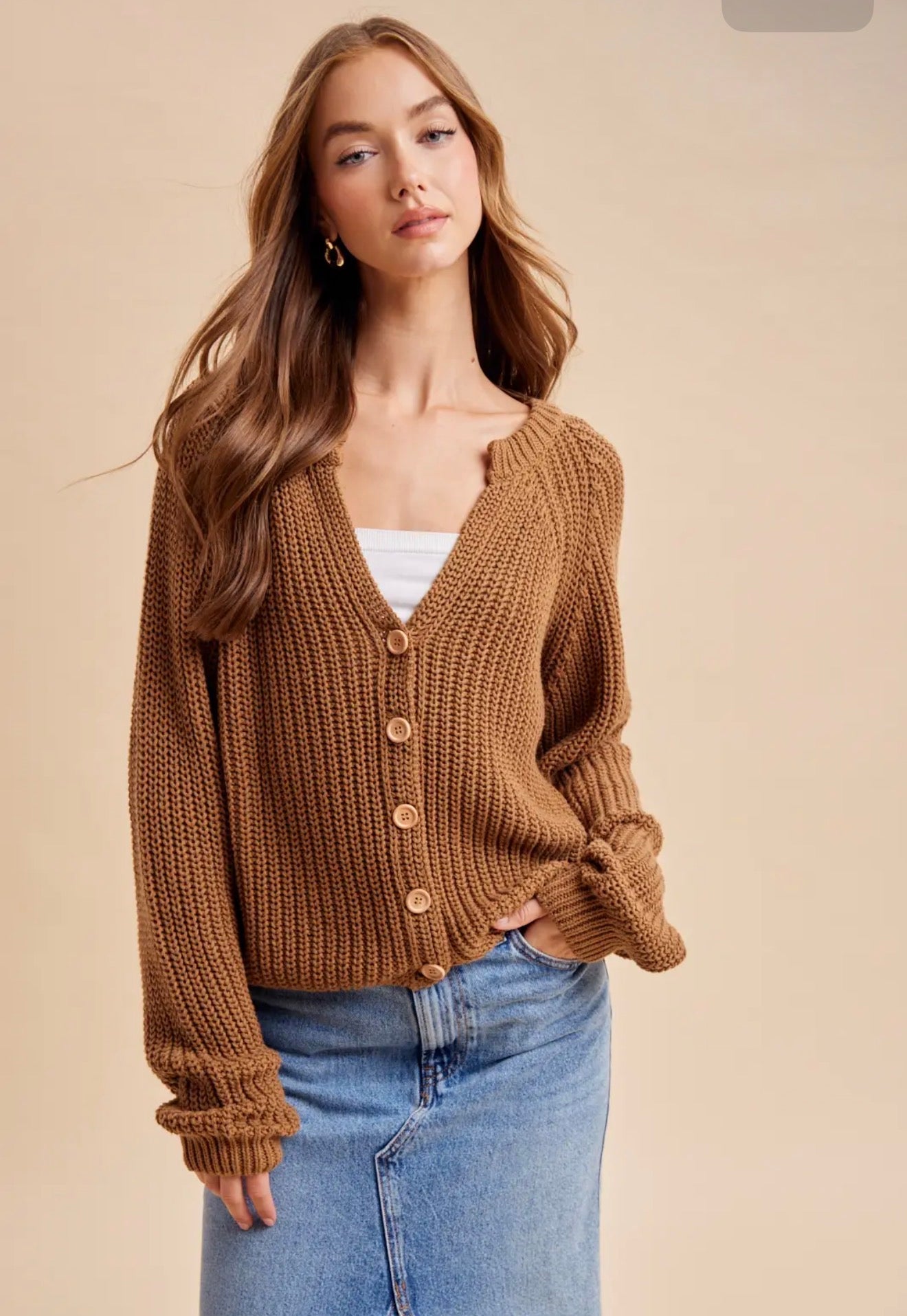 Mustard Chunky Cardigan