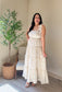 Ivory Garden Tiered Maxi Dress