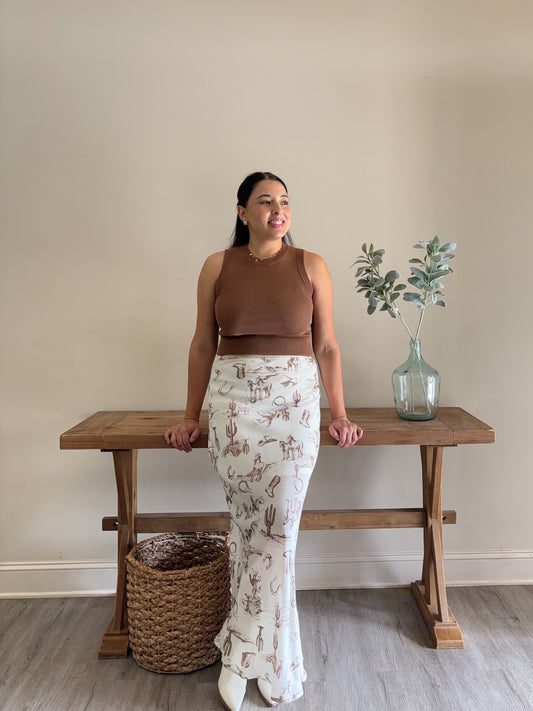 Desert Sketch Maxi Skirt