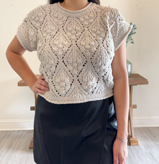 Cozy Diamond Knit Top