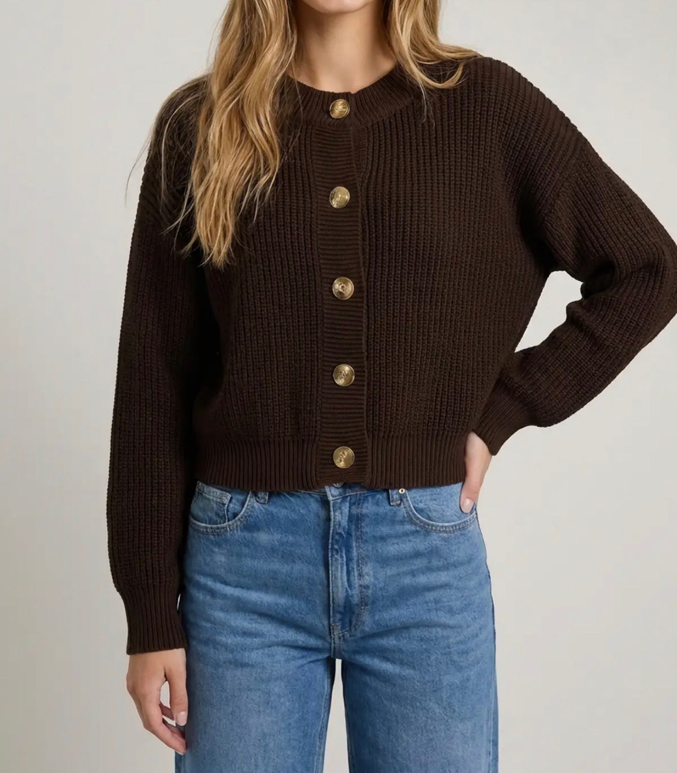 Espresso Textured Cardigan