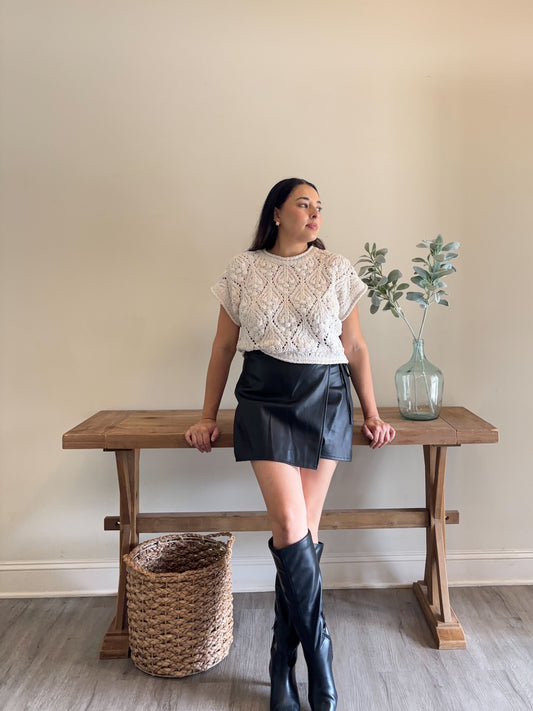 Cozy Diamond Knit Top