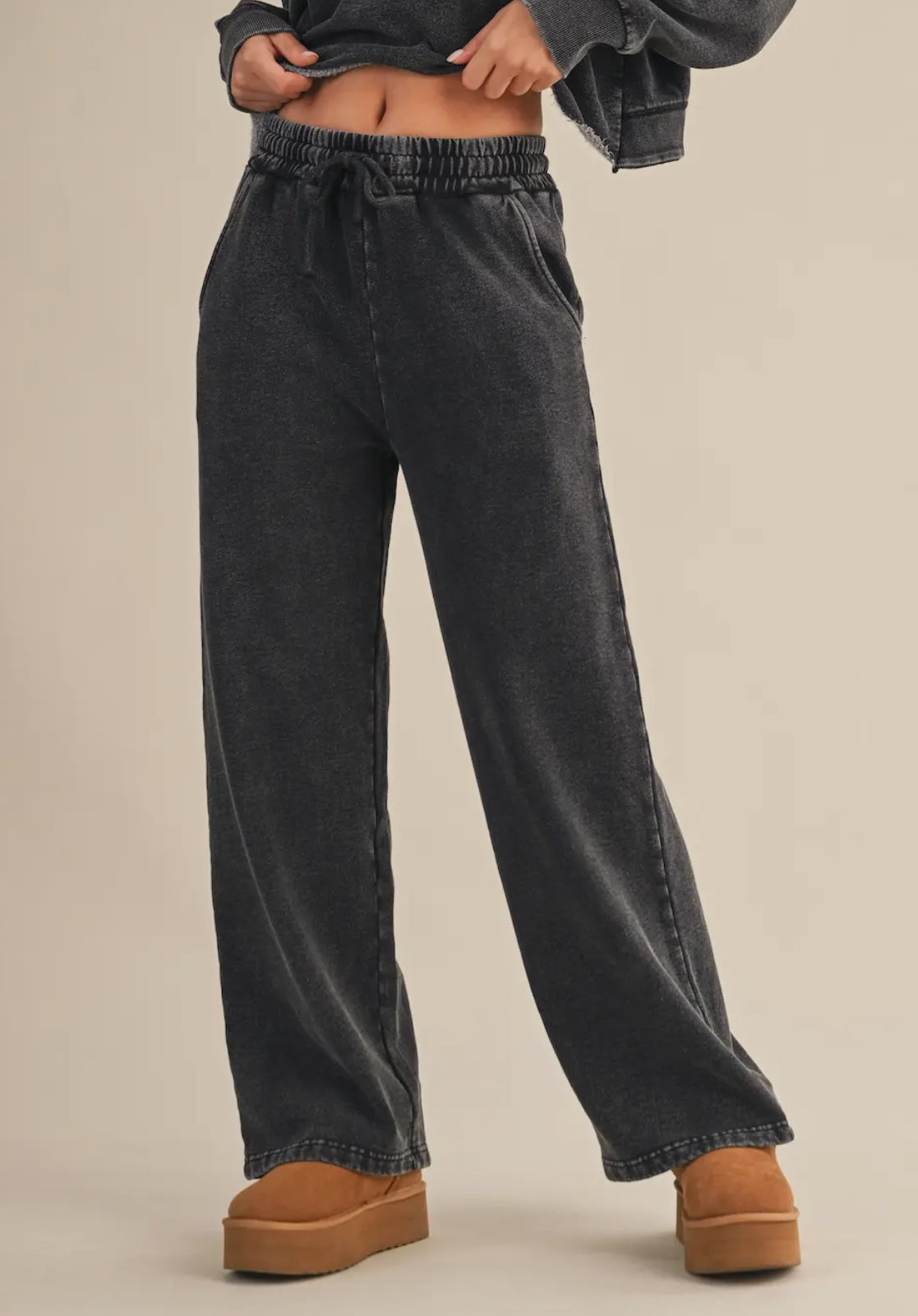 Denim Wash Sweatpants