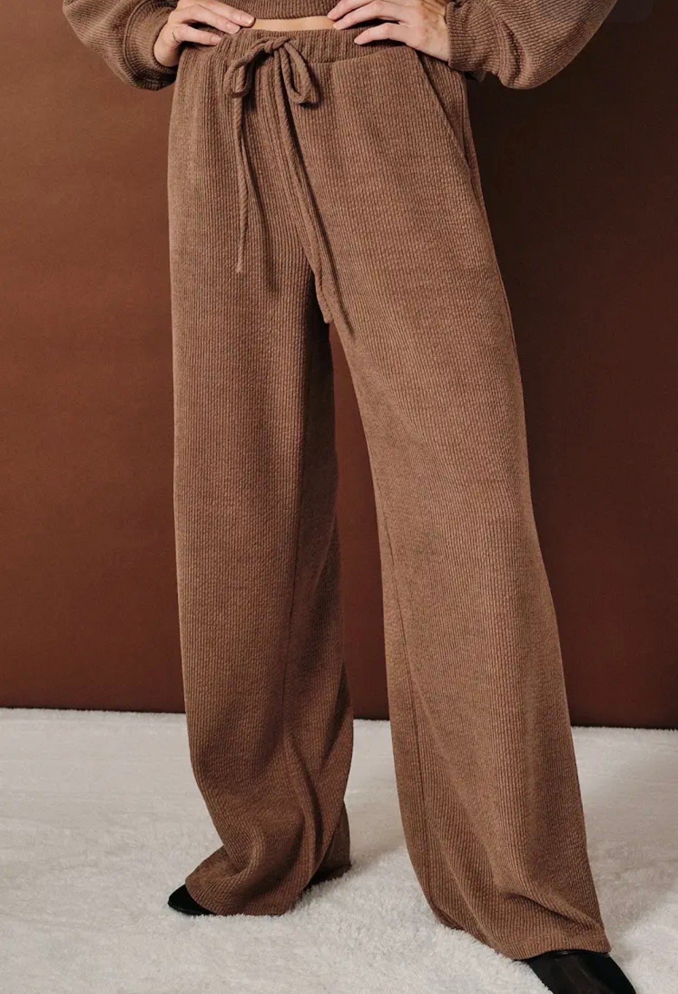 Mocha Ribbed Set