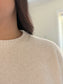 Cream Boxy Knit Top