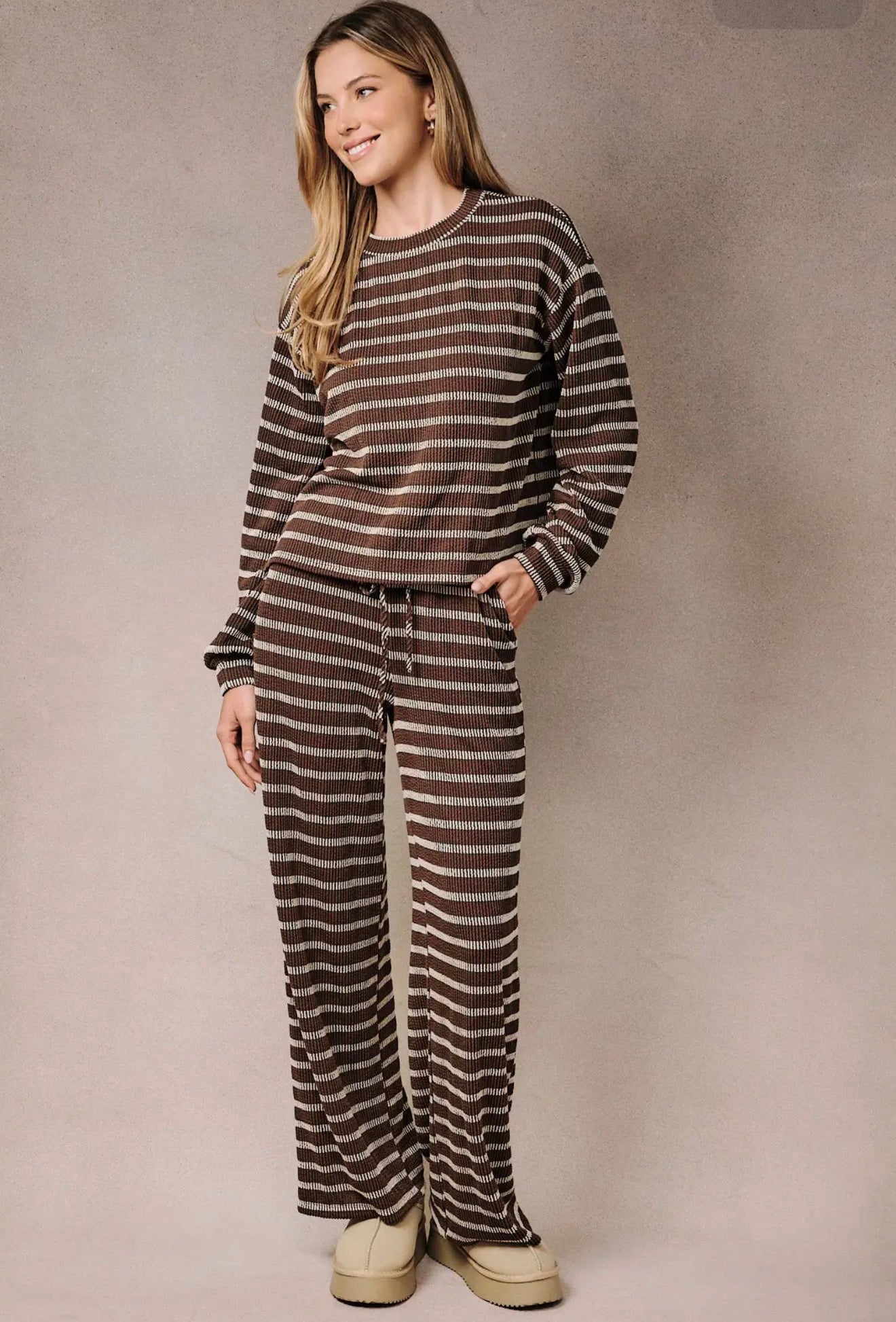 Striped Ribbed Set