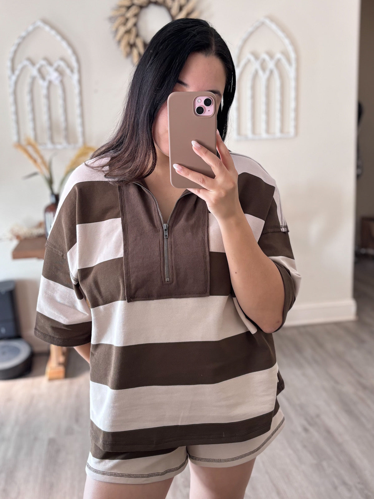 The Mocha Morning Half-Zip Set