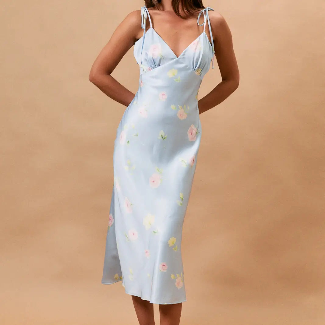 Floral Silk Dress