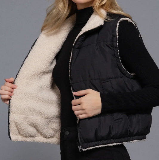 Midnight Cozy Reversible Vest