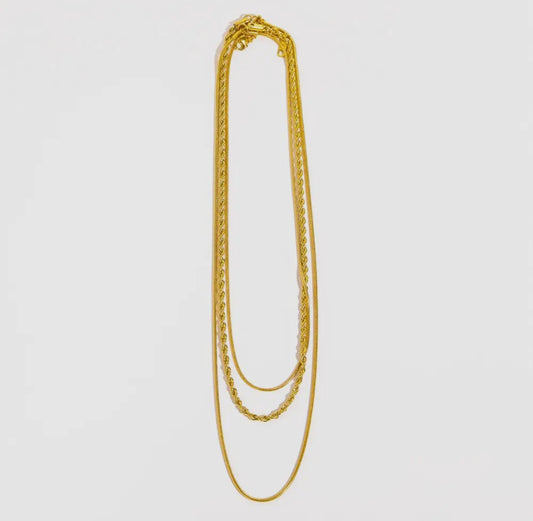 Snake & Rope Chain Necklace
