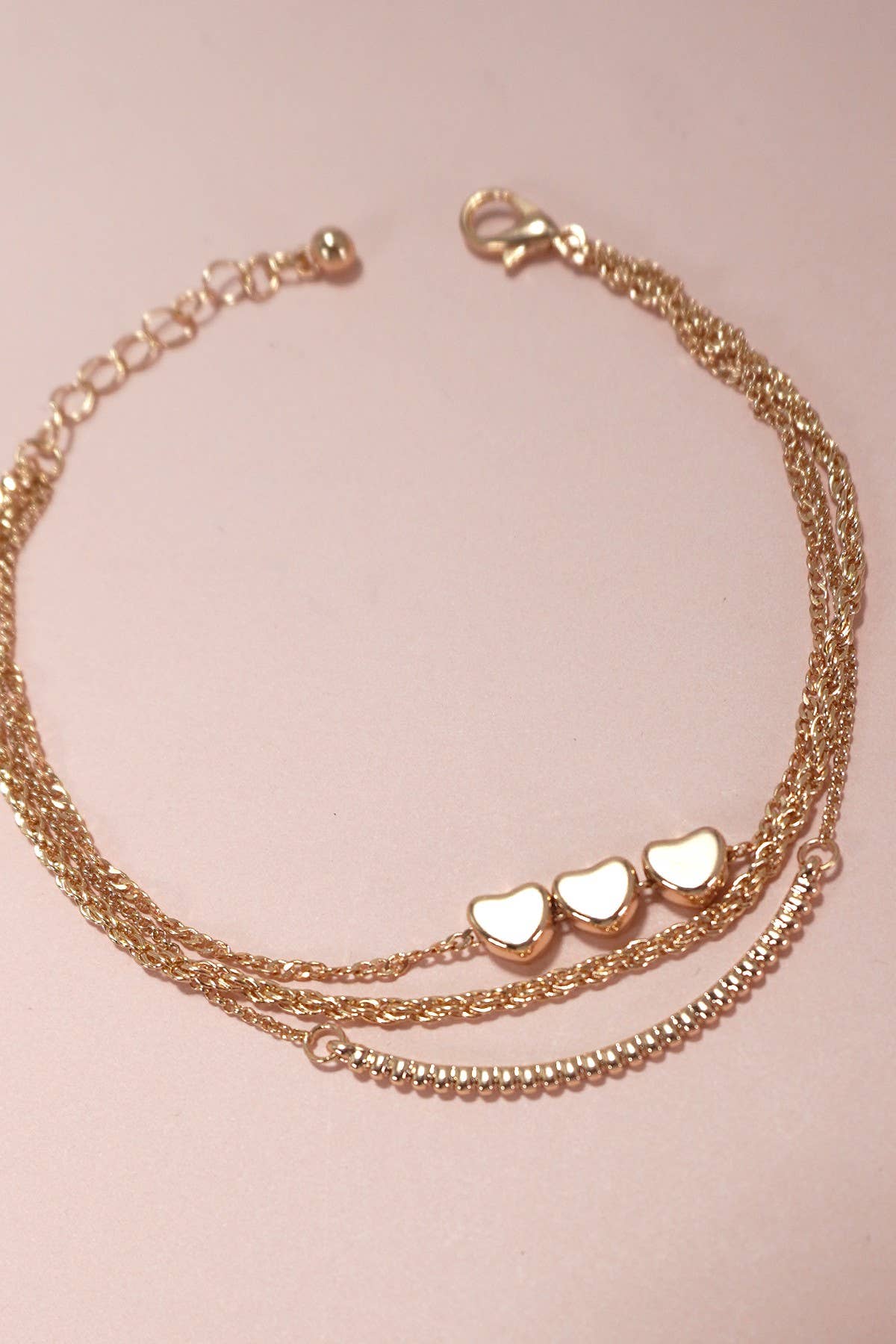 Multi-Layer Mini Heart Bar Bracelet