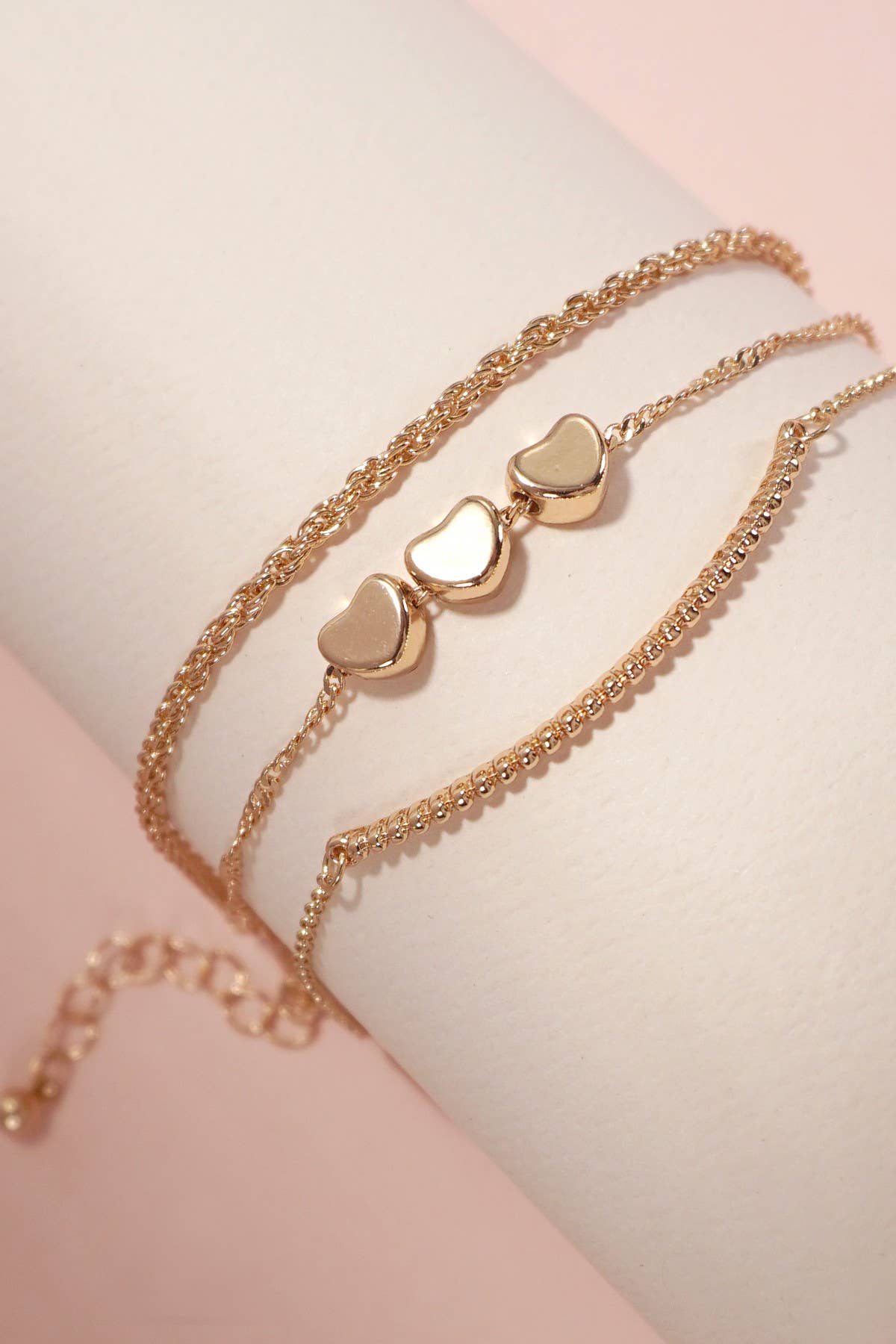 Multi-Layer Mini Heart Bar Bracelet